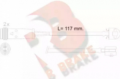 R BRAKE 610612rb -  Сигнализатор, износ тормозных колодок